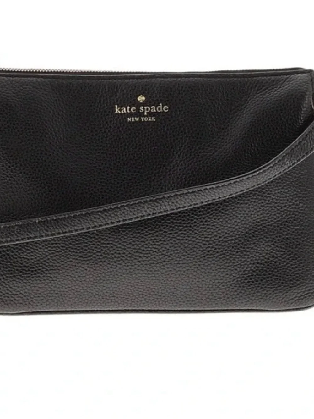 kate spade Black Pebbled Leather Crossbody with Gold Hardware